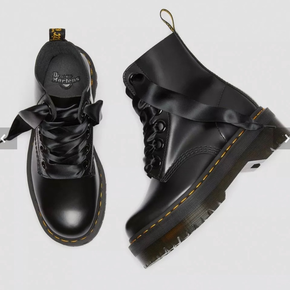 Dr Martens Leather Platform Boots